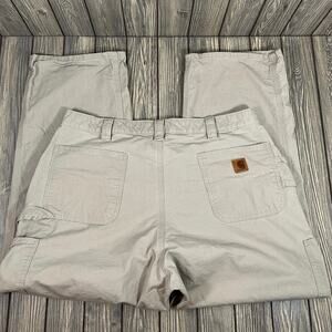 Carhartt B151 Tan Carpenter Pants Loose Original Fit 42x30 Workwear Farm Outdoor